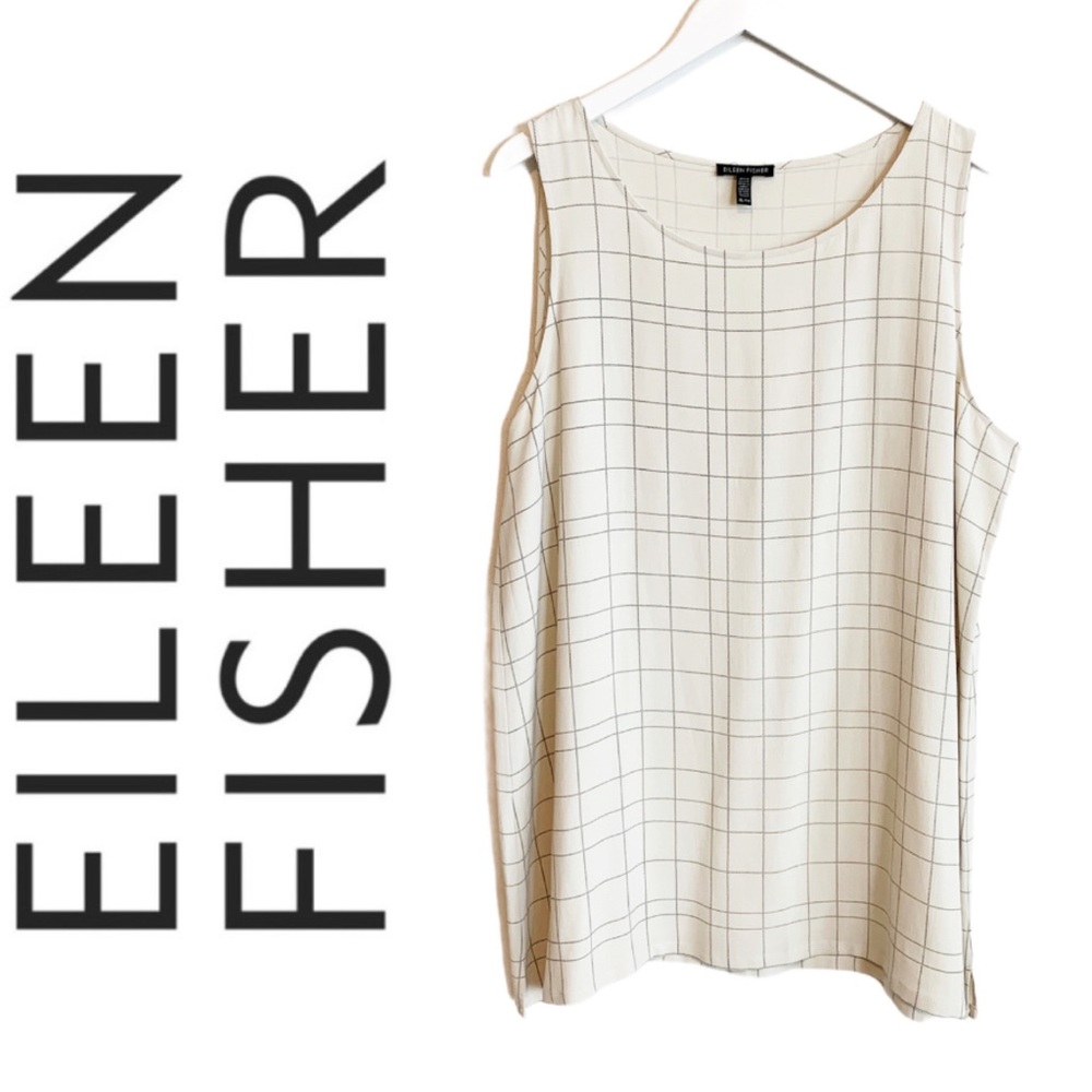 BOGO! Eileen Fisher Sleeveless Tunic Blouse Tencel